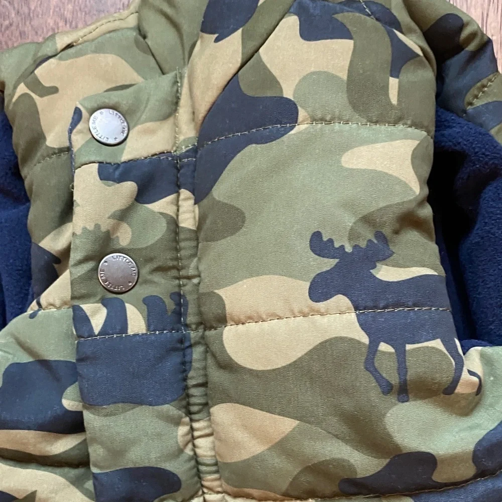 Little Me Camouflage Vest with Moose Design